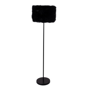 Floor Lamp Black&Black Fur