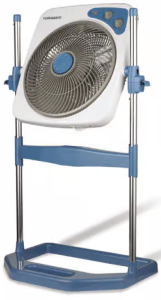 Tornado Box Stand Fan Without Remote Control, 14 Inch, White \ Blue - BXS-35
