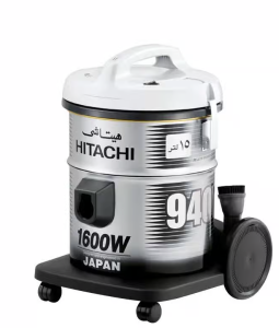 HITACHI Pail Can Vacuum Cleaner 1600 Watt, Cloth Filter, Grey CV-940Y 220CE PG