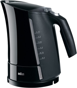 Braun MultiQuick 5 Electric Water Kettle, 1.7 Liter, Black - WK 500