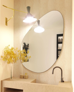 Wall Mirror With One Side Wave