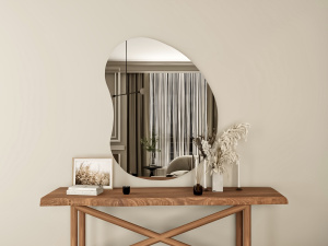 Wall Mirror With One Side Wave
