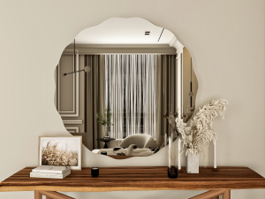 Wall Mirror With One Side Wave
