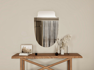 Wall Mirror With One Side Wave