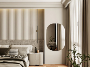 Wall Mirror With One Side Wave