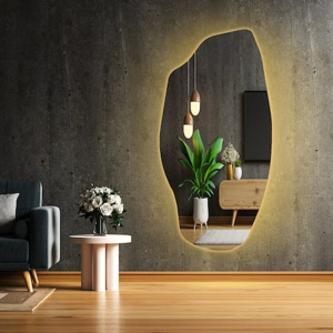 Wall Mirror With One Side Wave