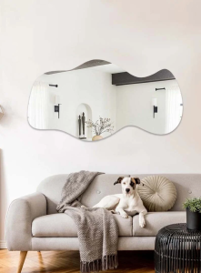 Wall Mirror With One Side Wave